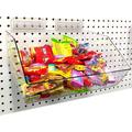 Clear Pegboard Acrylic Bins Extra Wide Large Bin for Peg Wall 12 W x 5.5 H x 11.5 D 5 Pack