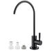 MIAOHUI Reverse Osmosis Faucet Drinking Water Faucet Fits Most Water Filtration Systems Modern RO Faucet Kitchen Filtered Water Faucet Non-Air Gap Lead-Free Stainless Steel (Black)