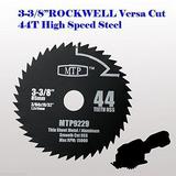 MTP ? Pack of 1/3/7 44t HSS 3-3/8-inch Mix Wood & Metal Circular Saw Blade for Rockwell Versacut Versa Cut RK3440K Makita Cordless 3-3/8 Craftsman Nextec Arbor Size 15mm 19/32 0.59