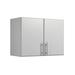 Prepac Light Gray Cabinet: Elite Wall Cabinet GEW-3224 Garage Cabinet with Storage Shelf Stackable 16 D x 32 W x 24 H Perfect as a Garage Storage Cabinet with Doors and Shelves.