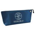 Klein Tools 5539LBLU 18 in. x 3.5 in. x 8 in. Canvas Zipper Consumables Tool Pouch - Large Blue