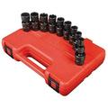 Sunex 3657 3/8-Inch Drive Universal Impact Socket Set Metric Standard 6-Point Cr-Mo 10mm - 19mm 10-Piece