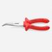 Knipex 8 Bent Snipe Nose Side Cutting Pliers (Stork Beak Pliers) - Insulated Plastic Dipped