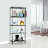 5 Tier Metal Garage Storage Shelves Wire Storage Shelves for Garage Metal Storage Shelving Black Epoxy Steel Wire Shelving Unit and Storage (21.25 x 11.42 x 59.06) S10129