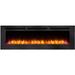 SimpliFire Allusion 60.25 W x 20.25 H x 5.6 D Wall Mount Electric Fireplace - Black SF-ALL60-BK
