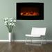 Northwest 36-inch Wall Mount Curved Electric Fireplace with Remote (Black)