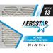 Aerostar 20x22 1/4x1 MERV 13 Pleated Air Filter 20 x 22 1/4 x 1 Box of 6 Made in the USA