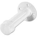 4.5 Wall Mount Straight Pipe Faceout Hook 1.25 Diameter Pipe Clothing Hanger White 2 Pack