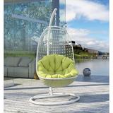 BSD National Supplies Swing Chair w/ Stand Wicker/Rattan in Brown/Green | 76.5 H x 47 W x 40.5 D in | Wayfair BSD-837-TES-IEEMY