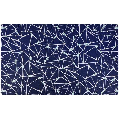 Drymate Pet Bowl Placemat, Feeding Mat For Dog & Cat - Thin, Absorbent, Waterproof, Machine Washable Plastic (affordable option) in Blue | Wayfair