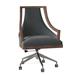 Fairfield Chair Caldwell Task Chair Wood/Upholstered/Metal in Gray/Brown | 41 H x 25.5 W x 26.5 D in | Wayfair 5229-1N_9508 97_Tobacco