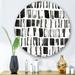 East Urban Home Abstract Monochrome Bricks - Modern Metal Circle Wall Art Metal in Black/Green | 23" H x 23" W x 1" D | Wayfair