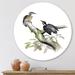 East Urban Home Vintage Birds In The Wild VIII - Traditional Metal Circle Wall Art Metal | 11" H x 11" W x 1" D | Wayfair