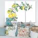 East Urban Home Branch Of Yellow Lemons & Leaves II - 3 Piece Wrapped Canvas Painting Canvas | 28 H x 36 W x 1 D in | Wayfair