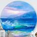 East Urban Home Blue Waves Breaking At The Beach II - Nautical & Coastal Metal Circle Wall Art Metal | 11" H x 11" W x 1" D | Wayfair