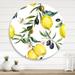 East Urban Home Lemon & Olive Branches II - Tropical Metal Circle Wall Art Metal | 11" H x 11" W x 1" D | Wayfair 21832079409A41A7AEAB23381D8A5C33