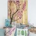 East Urban Home Spring Purple Flowers On Tree Branches - Traditional Print On Natural Pine Wood in Black | 35 H x 25 W x 0.78 D in | Wayfair