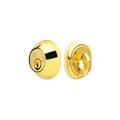 Emtek Regular Single Cylinder Deadbolt Brass in Yellow | 2.5 H x 2.5 W x 0.88 D in | Wayfair 8450US7