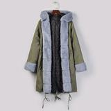 Womens Fleece Winter Jacket Hooded Coat Fishtail Warm Long Sleeves Overcoat