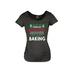Weekend Forecast Movies Baking-Christmas - Maternity Scoop Neck T-Shirt