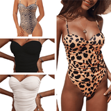 Women Lingerie One-Piece Swimwear High Cut Leotard Thong Bodysuit Sheer Bikini