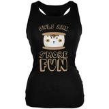 Owl Are S'More Fun Black Juniors Soft Tank Top - Medium