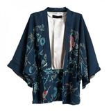 Cutelove Harajuku Women Blouses Japanese Kimono Phoenix Printed Bat Sleeve Loose Cardigan Sun Protection Blouse