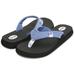 Floopi Womens Comfort Yoga Mat Neoprene Thong Flip Flop Sandals (6, Blue-525)