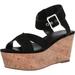 Marc Fisher Womens Cacie Suede Wedge Platform Sandals