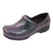 Anywear SRANGEL Women's Healthcare Professional Closed Back EMEVA Clog, 9, Iridescent Purple, Black