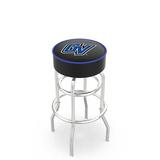 Holland Bar Stool NCAA Swivel Bar & Counter Stool Plastic/Acrylic/Metal in Green/Blue | 30 H x 17.5 W in | Wayfair L7C130GVStUn