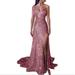 Women's Elegant Strapless Fishtail Ball Prom Gown Bridesmaid Wedding Split Bodycon Sequin Sparkly Long Maxi Plus Size Prom Cocktail Formal Dress
