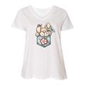 Inktastic Jean Pocket Bunny Rabbit Adult Women's Plus Size V-Neck Female