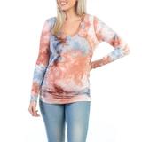 Women's Maternity V-Neck T-Shirt with Side Ruching