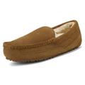 DREAM PAIRS New Soft Mens Au-Loafer Indoor Warm Moccasins Slippers Flats shoes AU-LOAFER-01 TAN Size 11