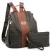 MKP Women Fashion Backpack Purse Signature Anti-Theft Rucksack Travel School Shoulder Bag Handbag with Wristlet