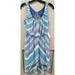 AS U WISH Aztec Chiffon Hi-Lo Summer Dress, Juniors Size SMALL â€“ Blue/Mint