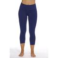 Just Love Yoga Capri Pants for Women with hidden pocket (Navy, Small)