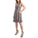 24/7 Comfort Apparel Women's Pink Floral Print Sleeveless Pocket Dress