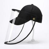 Anti-Spitting Protective Hat, Adjustable Foldable Protective Baseball Cap, Anti-Fog Saliva Particulate Splash Full Mask Hat, Anti-Ultraviolet Isolation Mask Hat