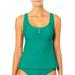 Time and Tru Women's and Women's Plus Size Button Tankini Swim Top