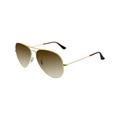 Ray-Ban Men's Gradient Aviator RB3025-001/51-62 Gold Sunglasses