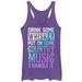 Women's CHIN UP Whiskey Country Music Handle It Racerback Tank Top Purple Heather