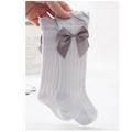 Puloru Baby Stockings, Bowknot Cotton Socks, Breathable Long Tube Socks, for 0-3 Years Girls
