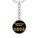 Dog Mom Gift English Toy Spaniel Mama Circle Keychain Stainless Steel or 18k Gold