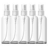 Spray Bottles 4.2oz/100ml Clear Empty Fine Mist Plastic Mini Travel Bottle Set Small Refillable Liquid Containers(5 Pack)