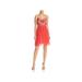 French Connection Womens Genoa Embroidered Lace Trim Mini Dress