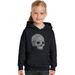 LA Pop Art Girl's Word Art Hooded Sweatshirt - Dead Inside Skull