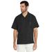 vkwear Men's Guayabera Cuban Beach Wedding Casual Short Sleeve Dress Shirt (Black, 2XL)