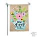 JEC Home Goods Love Grows 2-Sided Polyester 18" x 13" Garden Flag in Green/Pink | 18 H x 12.5 W in | Wayfair GF13003-0
